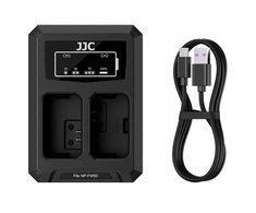 JJC fotoaparato įkroviklis Dviejų baterijų USB-C įkroviklis 2x akumuliatoriams, skirta Sony NP-FW50 / DCH-FW50TC (SB11721)