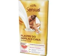 Joanna Sensual kūno depiliacijos gelinės juostelės su greipfrutais 12vnt + tūbelė su raminamuoju aliejumi 10ml