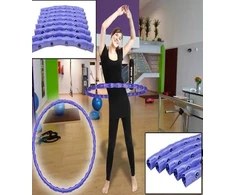 Jocca Hula Hop 6193 su 1kg apkrova, masažu, 100 cm, sulankstomas, pilvui ir juosmeniui