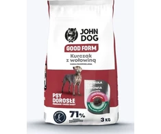 JOHN DOG Good Form Medium and large breeds vištiena with jautiena – sausas Maistas šunims – 3kg