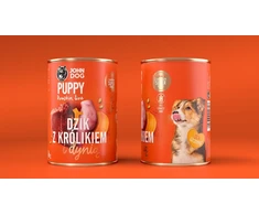 JOHN DOG moliūgas Puppy Wild boar with rabbit and pumpkin – drėgnas ėdalas šunims – 400g