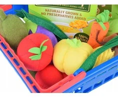 Jokomisiada MINKŠTAS PIRKINIŲ krepšelio rinkinys Daržovės Maisto produktai ZA5245