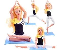 Jokomisiada Gimnastų lėlių praktika „Yoga Fitness“ 30cm