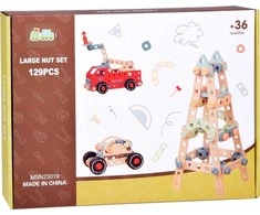 Jokomisiada Medinis statybinis rinkinys statybiniai blokai, automobilių bokštai 129 ele ZA5381