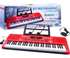 Jokomisiada Klaviatūros organas su mikrofonu 61KL SD-6118