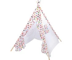 Jokomisiada Teepee Wigwam linksmos pelėdos vaikui