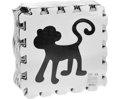 Jokomisiada Dėlionė FOAM Contrast Mat Animals Shapes
