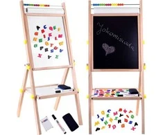 Jokomisiada Medinis molbertas su lenta, 3in1, kreida, flomasteriai TA0096