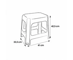 Keeeper Stool "Maxi" Max 41x33,5x42,5cm in graphite