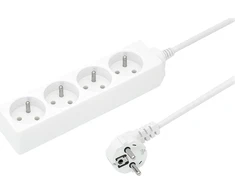 Jonex Blow 9880# Maitinimo ilgintuvas PS-470p 4 lizdai su įžeminimu 3m baltas 3x1mm