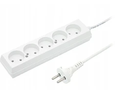 Plastrol Jonex Przedłużacz 5-gniazd b/u 10A 1,5m /OMY 2x1/ balta PS-560 T-105750