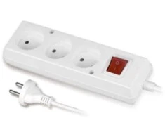 Jonex Prailgintuvas su jungikliu, 3 lizdai, 10A, 1,5m /OMY 2x1/ baltas PS-360WS T-106040