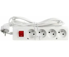 Plastrol Jonex Przedłużacz su wyłącznikiem 4-gniazda su/u 10A 3m /OMY 3x1/ balta PS-470WS T-105950