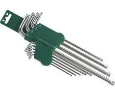 JONNESWAY TORX veržliarakčių "L" TIPO RINKINYS 9 vnt. YPAČ ILGAS 5 KAMPŲ H16109S