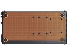Jonsplus Z20 Micro-ATX kompiuterio korpusas, mit Tragegriff – juodos spalvos/oranžinės spalvos