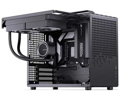 Jonsplus Z20 Mesh PC-kompiuterio korpusas, Mini Tower, Micro-ATX, mit Tragegriff – juodos spalvos