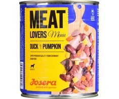 Josera Meat Lovers Menu antiena with moliūgas konservuotas pašaras šunims su antiena ir moliūgais, 800g