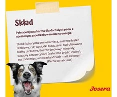 Josera Balance sausas pašaras vyresnio amžiaus šunims su paukštiena, 12,5kg