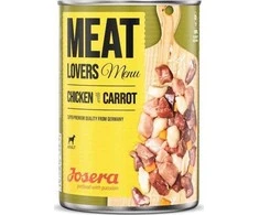 Josera Meat Lovers Menu vištiena with Carrot konservuotas pašaras šunims su vištiena ir morkomis, 400g
