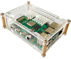 Korpusas Joy-IT Raspberry Pi 4 Transpar