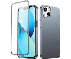 Joyroom 360 priekinis ir galinis dangtelis telefonui Apple iPhone 13 + apsauginis ekrano stiklas pilkas (JR-BP927 tranish)