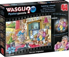 Dėlionė Jumbo Spiele Jumbo Wasgij Mystery 17 Friede, Freude, Eierkuchen 1000 Teile Puzzle (19175)