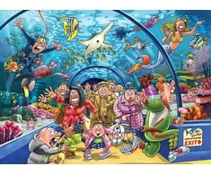 Dėlionė Wasgij – Originalus 43: Aquarium Antics (1000 vnt.)