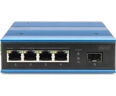 Šakotuvas Jungiklis Digitus DIGITUS Jungiklis Ind. 4-Port 10/100 mėlyna