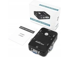 Jungiklis Pawonik KVM VGA 2X1 ŠVEICARIJA 3XUSB HUB LANGELIS