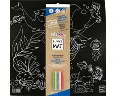Juodas kilimėlis + kreida Ocean Funny Mat STRIGO
