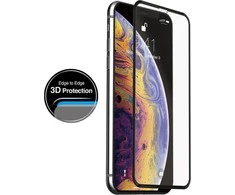 Just Mobile Xkin grūdinto stiklo ekrano apsauga, skirta iPhone Xs Max (skaidri / juoda)