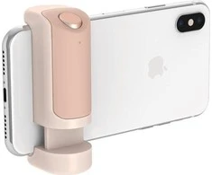 Dėklas „Just Mobile ShutterGrip“ nuotraukų laikiklis su „Bluetooth“ užrakto atleidimu, skirtas „iOS“ / „Android“ (auksinis)