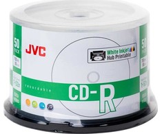 JVC CD-R 700 MB 52X INKJET Baltas SPAUSDINTAS TORTAS*50 701715JCK0021