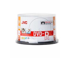 JVC DVD-R 4,7 GB 16X rašalinis baltas spausdinamas vandeniui atsparus nuotraukų popierius blizgus pyragas*50 70771BJCK0018