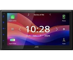 Automagnetola Automobilinis monitorius JVC KW-M595DBT automobilinis medijos imtuvas - Juodas, su Wi-Fi ir Bluetooth