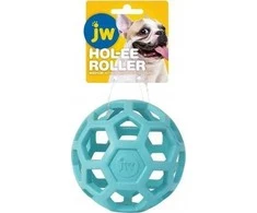 JW Pet JW BALL HOL-EE čiulptukas su kamuoliuku, vidutinio mėlynumo, 11,5 cm /12