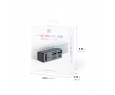 „JYS Hub“ adapteris „JYS-SDM007-V2“ 4 viename USB 3.0 3x USB-A 1x USB-C 5 Gb/s, skirtas PS5 / PC Steam Machine (SB11944)