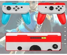 jys 2x Handgrip Uchwyty Joy-cony Nintendo Switch Oled / Ns226 / Mėlyna-raudona