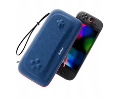 JYS Kietas, tvirtas dėklas, nešiojimo dėklas, skirtas „Nintendo Switch 2“ / „G11“, mėlynas su raudonu užtrauktuku