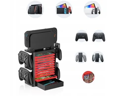 JYS Organizer Stojak Laikiklis Na Konsolę Gry Pady Do Nintendo Switch 2 Ns2 Oled / Jys-ns153b-v2 / Juodas