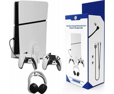 JYS sieninis laikiklis + laidas 2 viename, skirtas Sony Playstation 5 Ps5 Slim / Jys-p5177