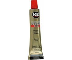 Melle K2 SILIKON RAUDONAS LUZ 21G AUKŠTATEMPERATŪRIS +350°C, SKYSTAS TARPIKLIS