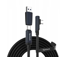 2in1 USB-C USB-A kabelis, 5 m ilgio, 5 Gbps perdavimo sparta, skirtas „Meta Quest 3 2 Pro Pico4“ / „C101“