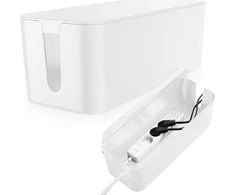 Kabelis 4kom.pl Kabelių laikiklis sieninis grindų konteineris kabelių dėžė Alogy Box L 40cm didelis Bl