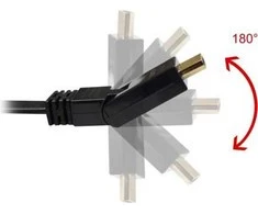 ART KABH AL-05 ART Kabelis AL-05-1,8m HDMI 1.4 HQ 19pin vyriškas/HDMI 19pin vyriškas kampinis auksinis padengtas