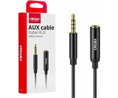 AUX 3.5 mm pratęsimo laidas 2 m – male į female, AMIO-04296