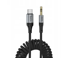 Kabelis AUX Jack 3,5 mm - USB C Hoco 1,5 m UPA33B juodas