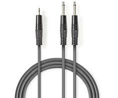 Nedis Kabelis 2x6.3mm mono kištukas - 3.5mm kištukas 1.5m stereo