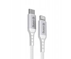Crong Armor Link – USB-C su žaibo greito įkrovimo MFi laidu 150 cm (baltas)