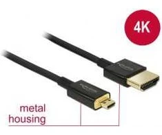 Kabelis Delock 3m juodas (84784)